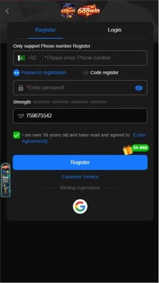 688 game register now