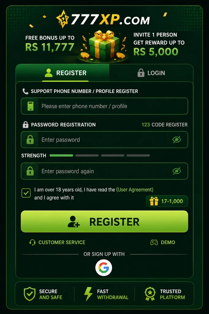 777xp game register