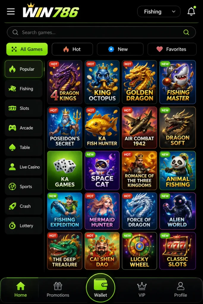 win786 game features