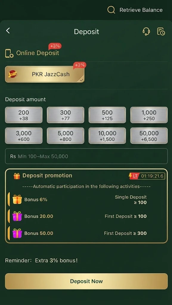 2a game deposit method