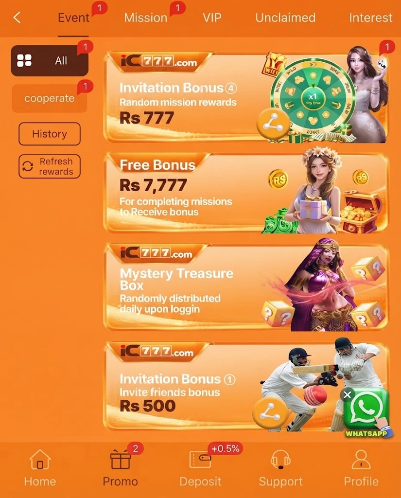 ic777 game bonus