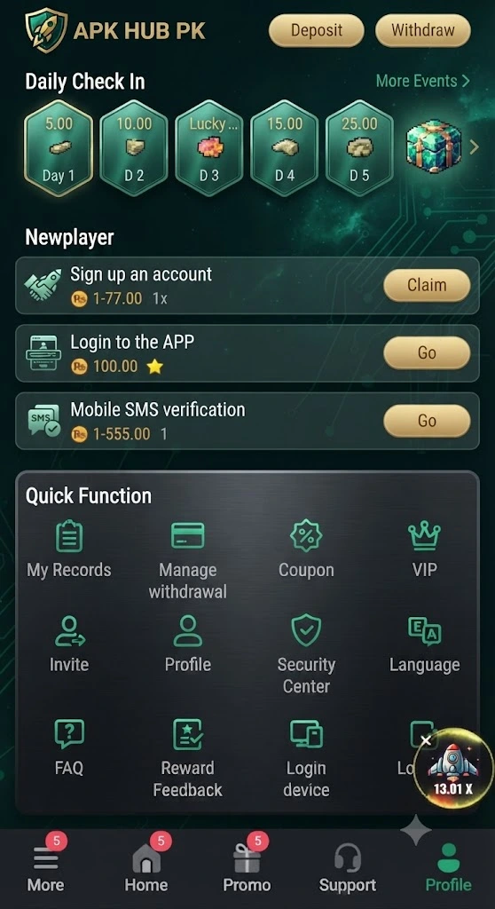 jj55 deposit and withdraw method