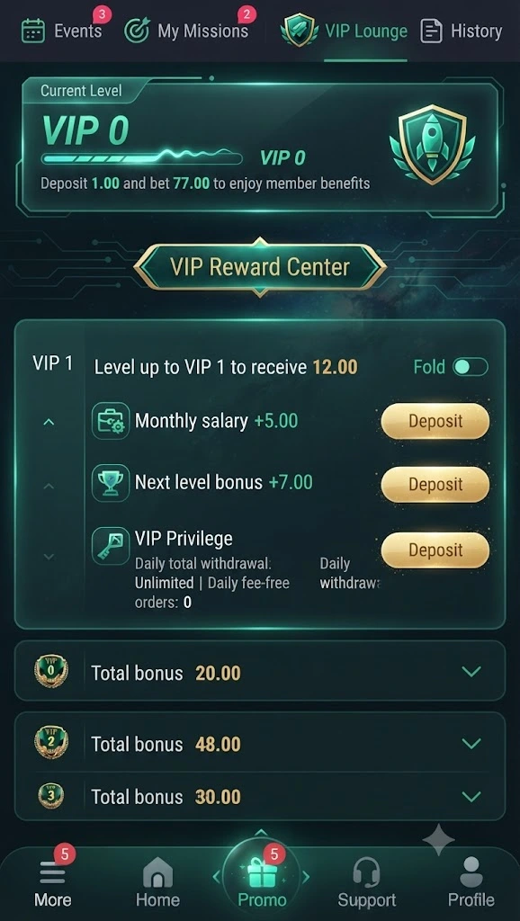 vip reward centre