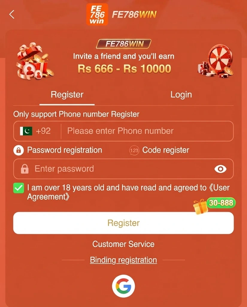 fe786win game register