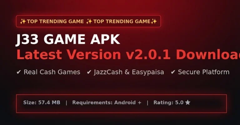J33 Game Download (Earning App) In Pakistan For Android